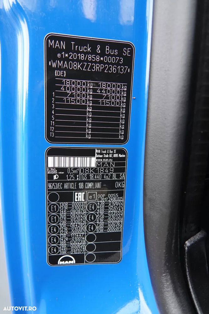 MAN TGS 18.440 / SISTEM HIDRAULIC / RETARDER / JANTE ALIAJ / CABINĂ JOSĂ / EURO 6 / - 39