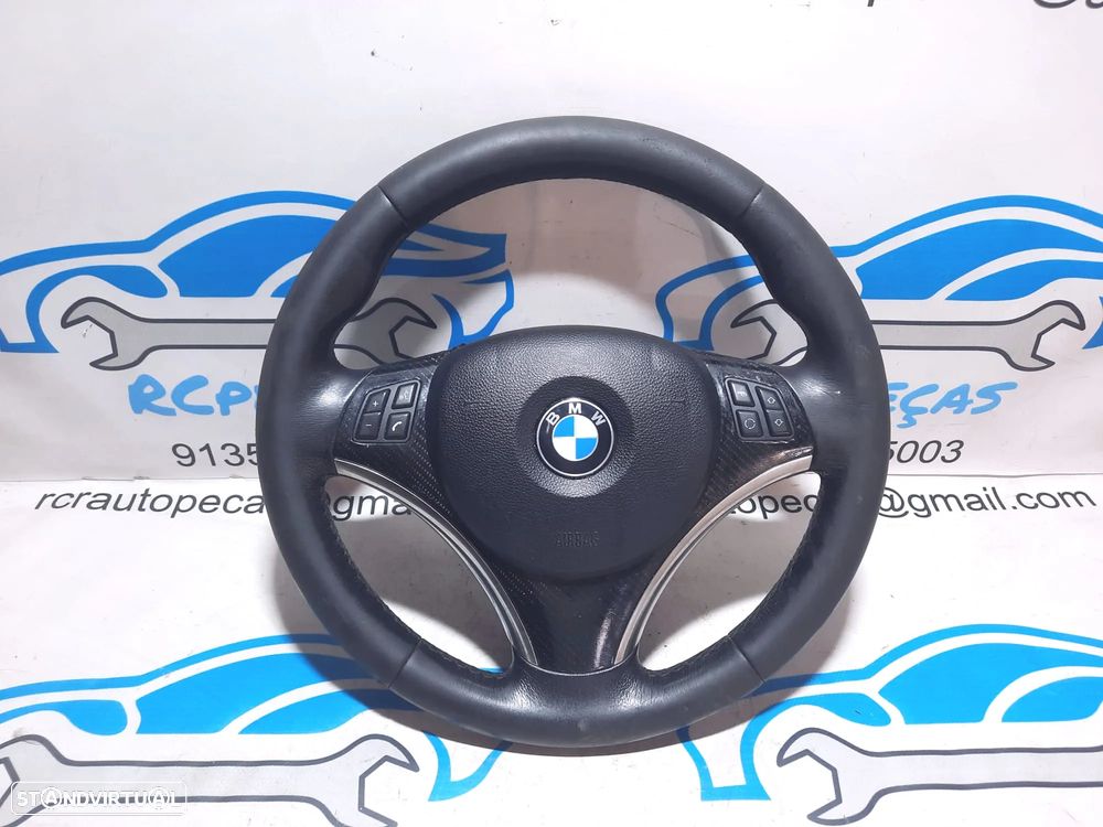 VOLANTE GUIADOR COMPLETO BMW SERIE 3 E91 TOURING E90 E92 E93 SERIE 1 E81 E82 E87 E88 X1 E87 PELE AIRBAG COMANDOS MULTIFUNÇÕES CONTROLO - 7