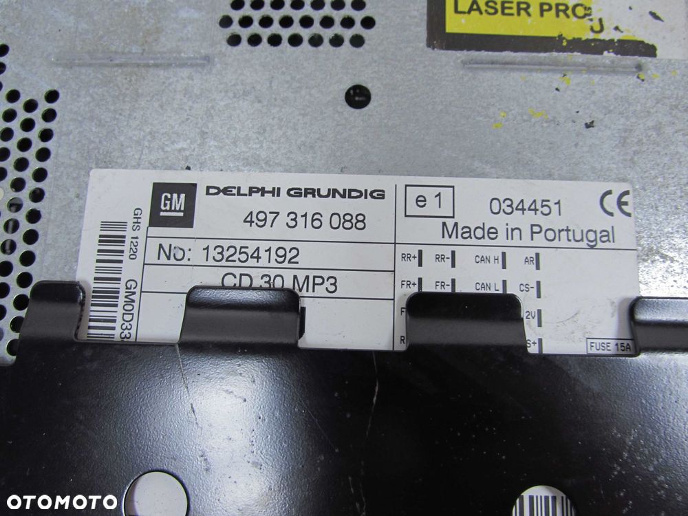 OPEL CORSA D MERIVA A RADIO CD 30 MP3 497316088 13254192 - 7