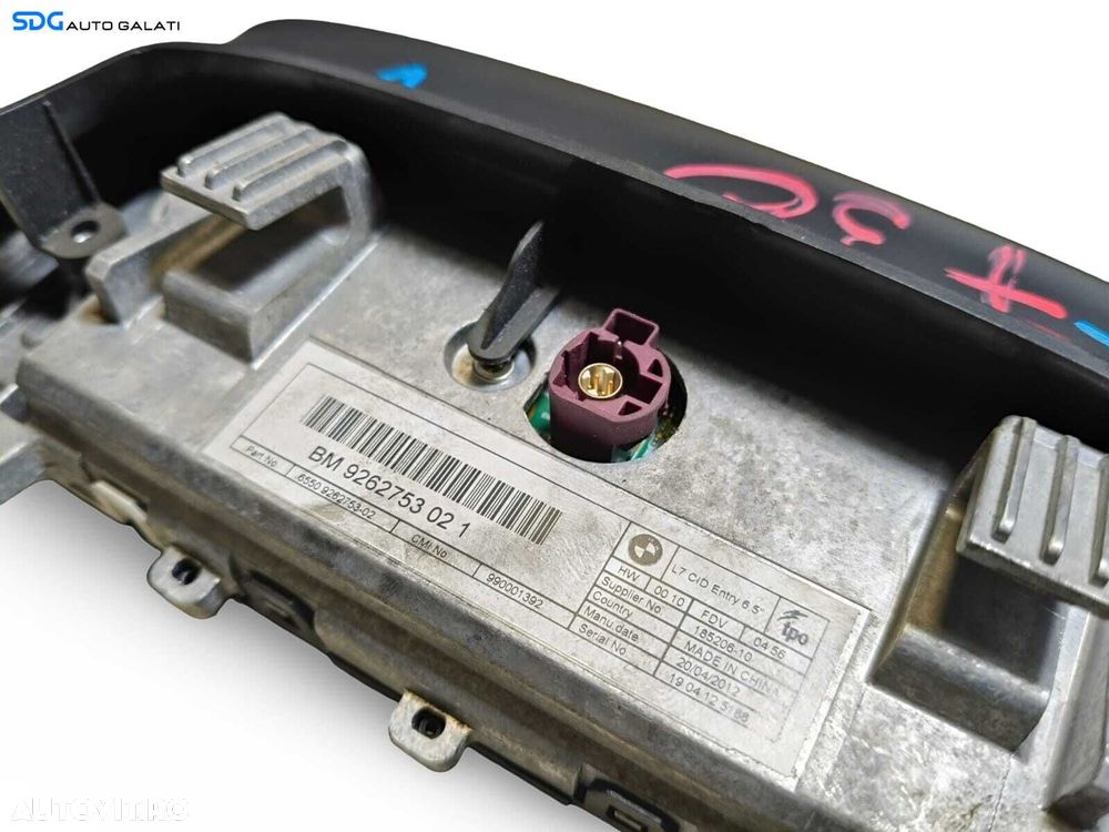 Display Ecran Afisaj Navigatie Bord BMW Seria 3 F30 F31 F80 2011 - 2019 Cod 9262753 9262753021 6550926275302 [LS0655] - 5