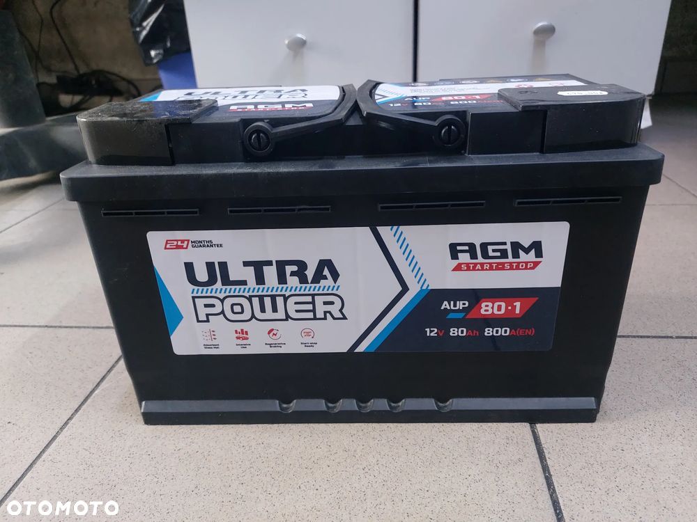 AKUMULATOR ULTRA POWER 12V 80Ah 800A AGM START STOP AUP-80-1 - 4