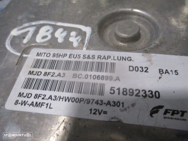 Centralina 51892330 00505181210  51865544 ALFA ROMEO MITO FASE 1 2011 1.3JTD 95CV 3P PRETO MAGNETI MARELLI - 5
