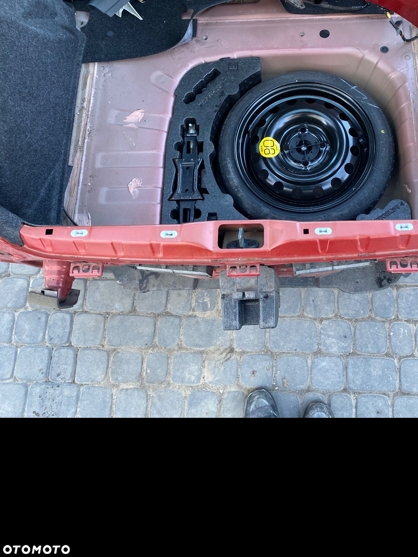 NISSAN MICRA K12 koło zapasowe dojazdówka klucz lewarek wkład - 2