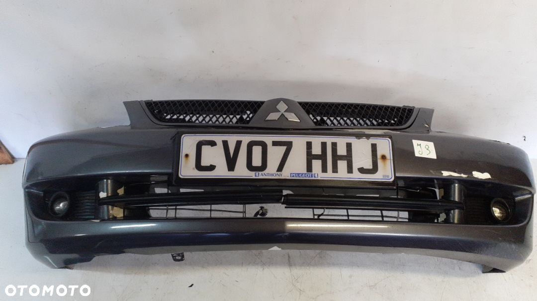 ) ZDERZAK PRZÓD PRZEDNI DO MITSUBISHI LANCER SZARY HALOGENY - 1