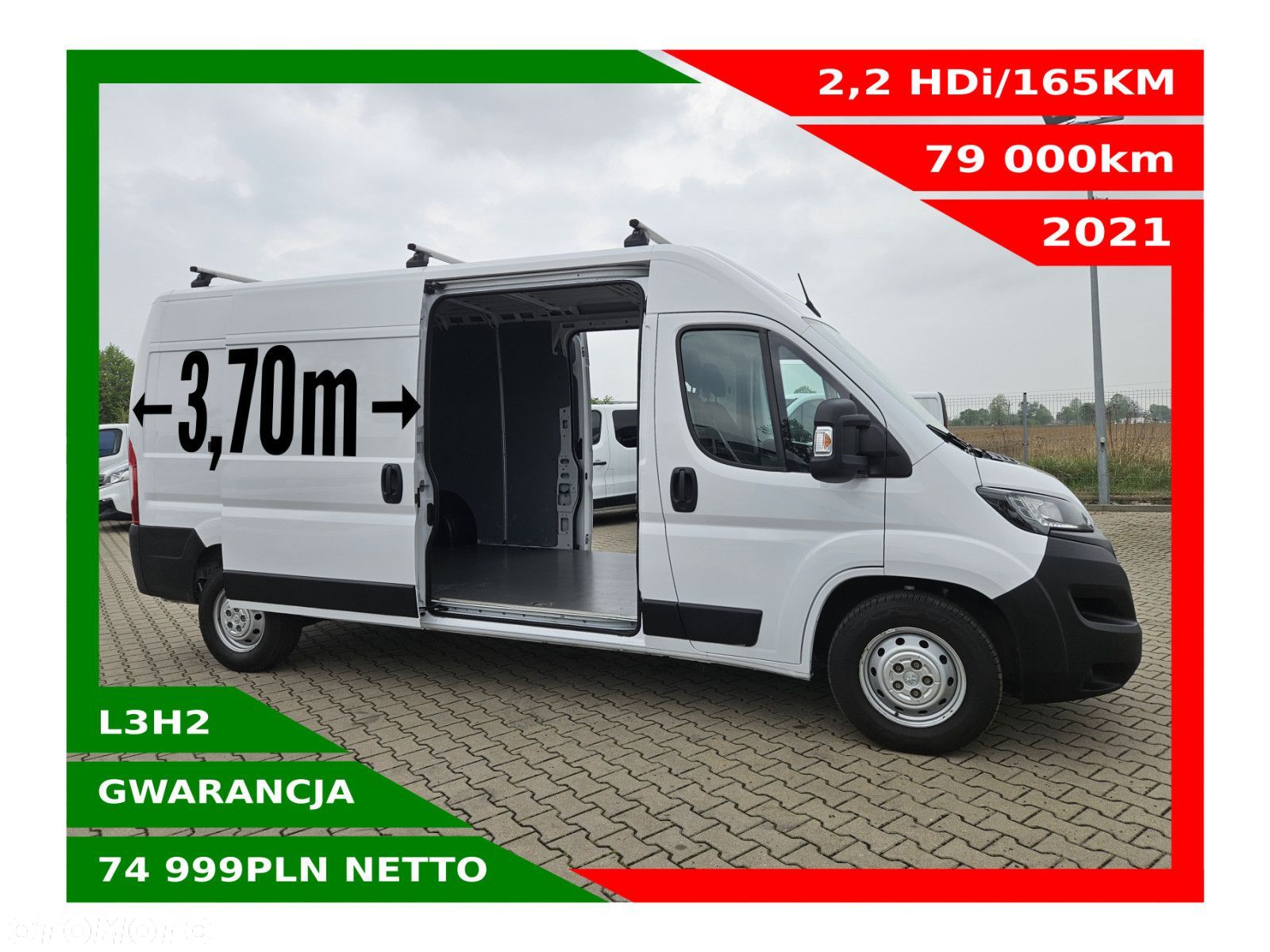 Peugeot boxer L3H2 *74999zł NETTO* 2,2HDi/165KM - 1