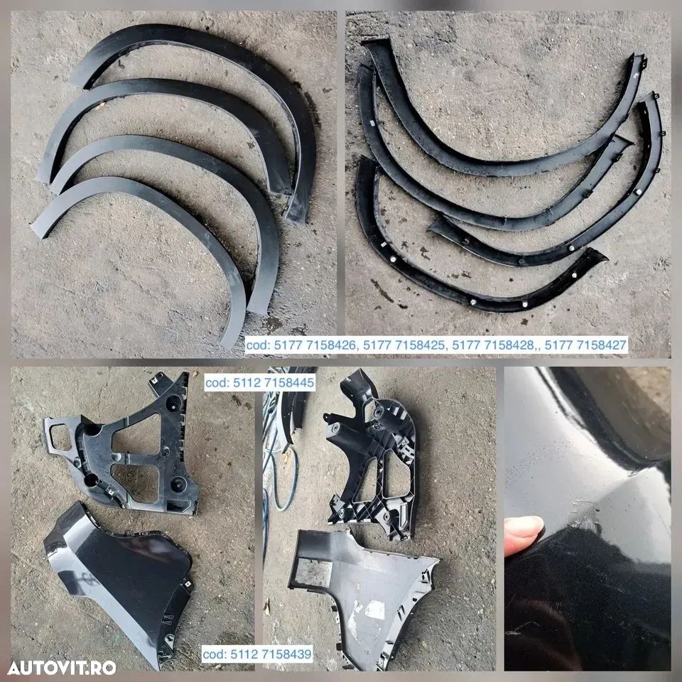 ornament ornamente trim trimuri roata semicerc suport flaps bara nara tubulatura admisie tub priza de aer st fata carenaj suport radiatoare grila trager proiector ceata telescoape originale bmw x5 x5 LCI x6 E70 E71 E72 - 2