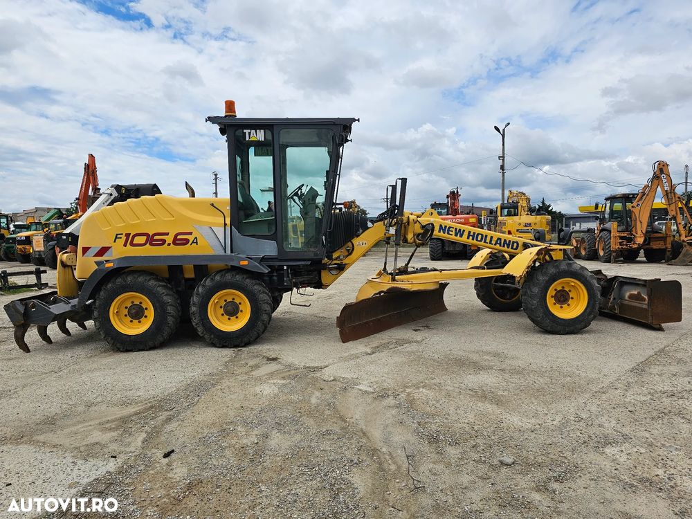 New Holland F106.6 A greder autogreder 6x6 laser complet - 5