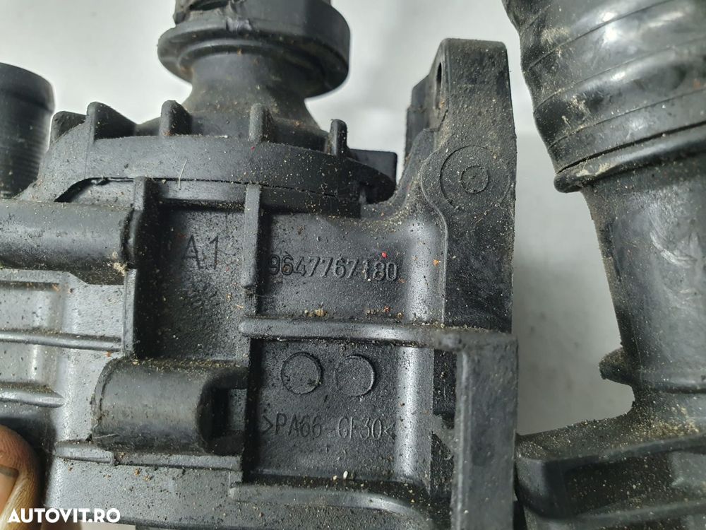 Carcasa corp termostat furtun apa 1.6 hdi 9HZ 9HY 9HX 9647767180 Ford - 2