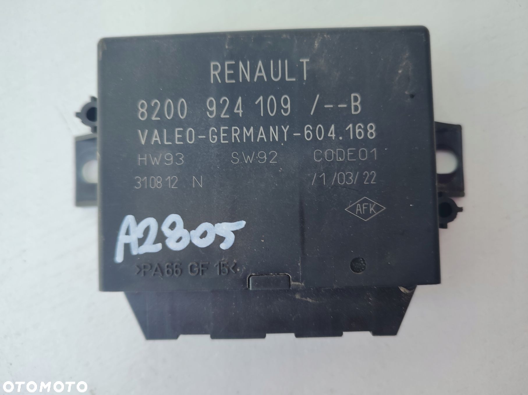Moduł PDC czujników parkowania RENAULT KANGOO II EUROPA 8200924109 - 1