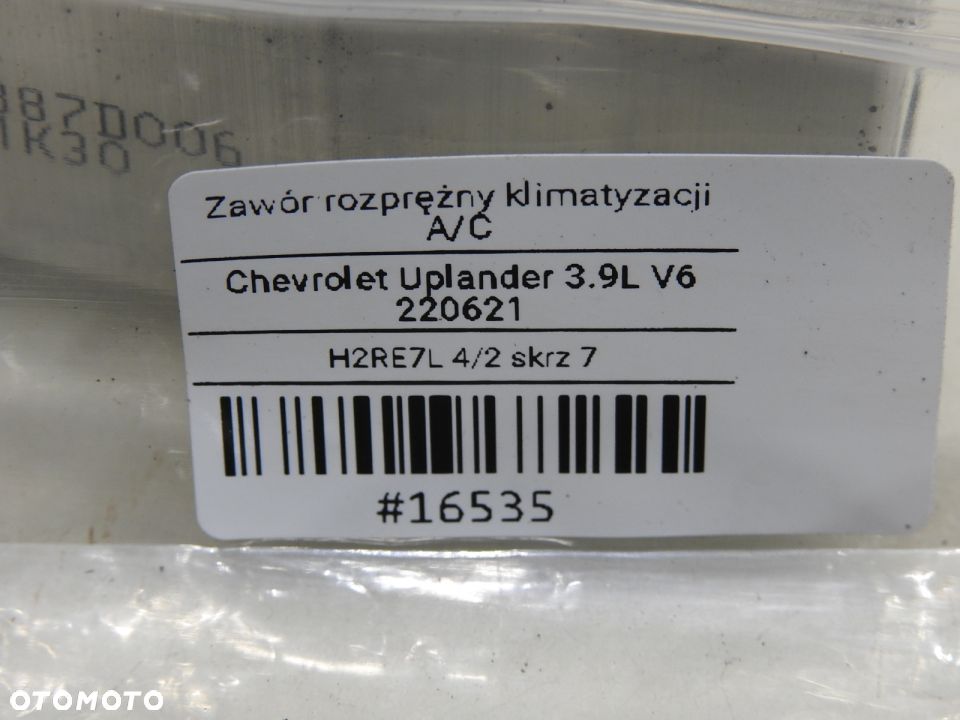 ZAWÓR ROZPRĘŻNY KLIMATYZACJI UPLANDER 3.9 V6 - 8