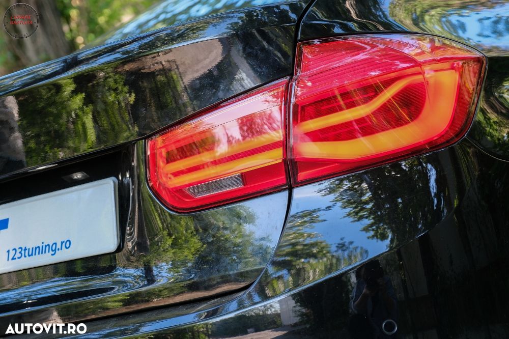 Stopuri LED BMW Seria 3 F30 (2011-2019) Rosu Clar LCI Design cu Semnal Dinamic Sec- livrare gratuita - 18