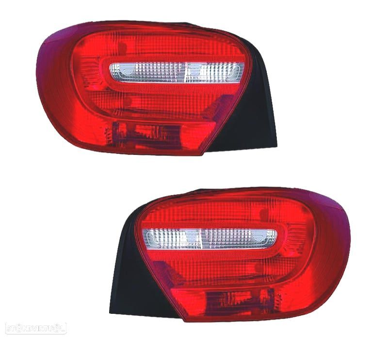 FAROLINS PARA MERCEDES CLASSE A W176 12-15 BRANCO VERMELHO - 1