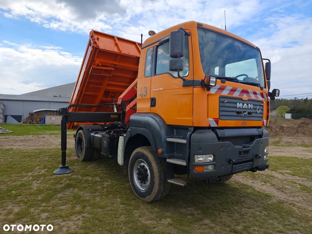 MAN TGA 18.360 wywrotka Żuraw Palfinger 4x4 - 1