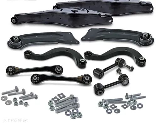 Set/ kit brate roata punte spate VW Golf 5, 5 Plus, Golf 6, Passat B6 B7 CC, Tiguan, Sharan, Touran, Jetta, New Beetle, EOS, Scirocco, Audi A1, A3, Q3, TT, Seat Altea, Altea XL, Leon, Toledo, Skoda Octavia 2, Superb 2, Yeti - 1