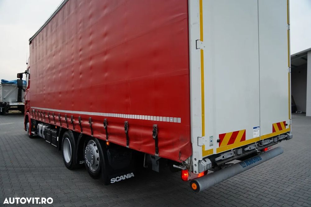 Scania S 460 / CORTINĂ 8.1 M / 60 M3 / SOLO / 6X2 / PUNTE RIDICATĂ / PUNTE DIRECȚIE - 12