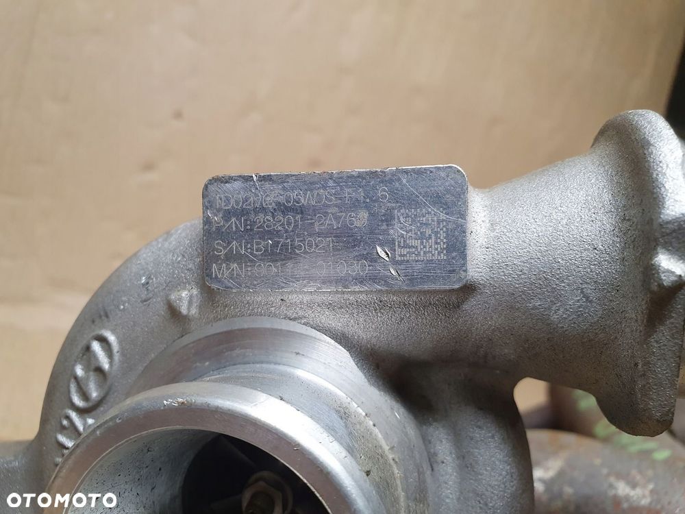 HYUNDAI KIA 1.4 CRDI D4FC EURO 6 TURBOSPRĘŻARKA TURBO 28201-2A760 - 2