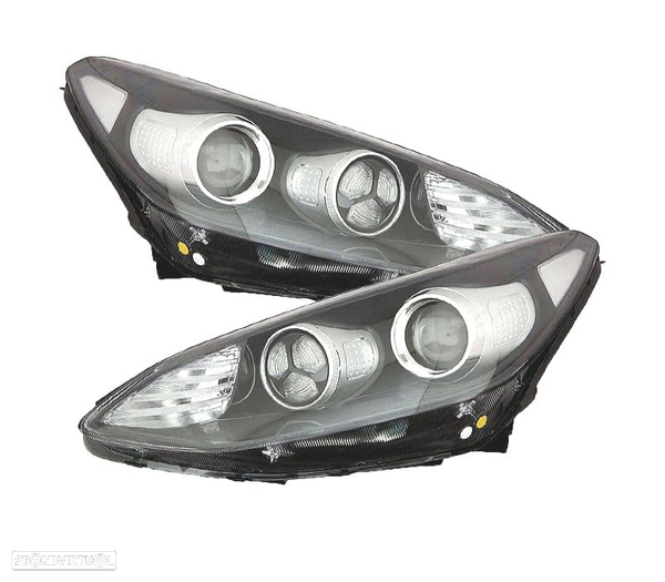 FARÓIS KIA SPORTAGE 16-20 LED DE FUNDO PRETO