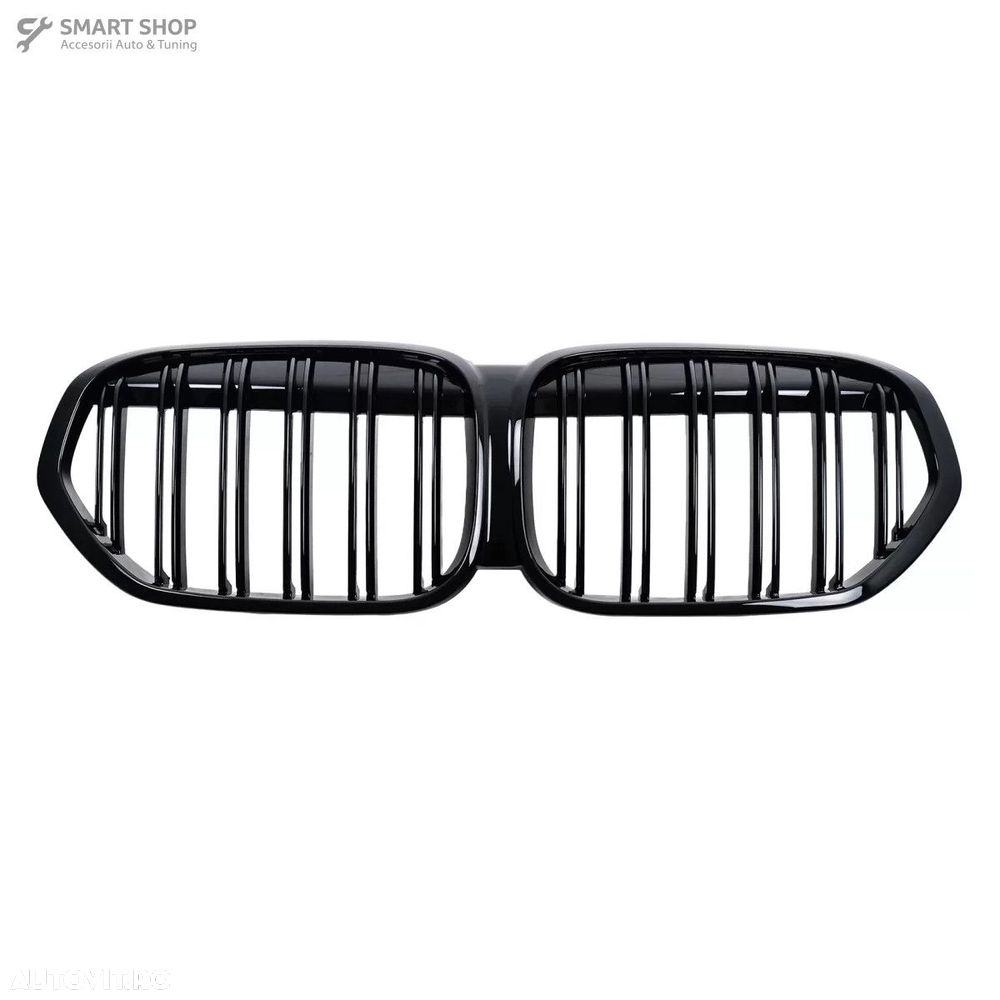 Grila Centrala BMW X1 SUV F48 LCI (2020-2022) Duble Negru Lucios - 1