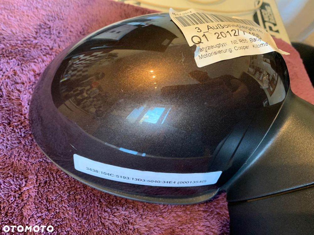 LUSTERKO PRAWE MINI COOPER CLUBMAN R55 R56 R57 3 PIN BRĄZOWY METALLIC - 5