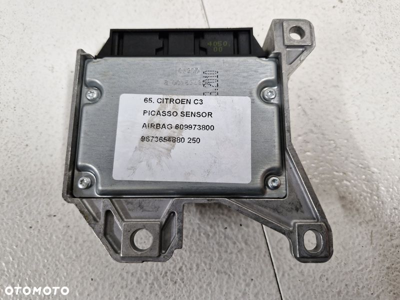citroen c3 picasso moduł sensor airbag sterownik poduszek 609973800 9673654880 - 3