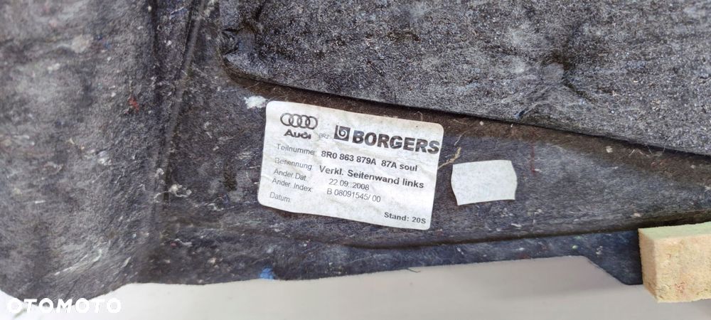 BOCZEK TAPICERKA BAGAŻNIKA LEWY TYŁ AUDI Q5 8R 8R0863879A - 6