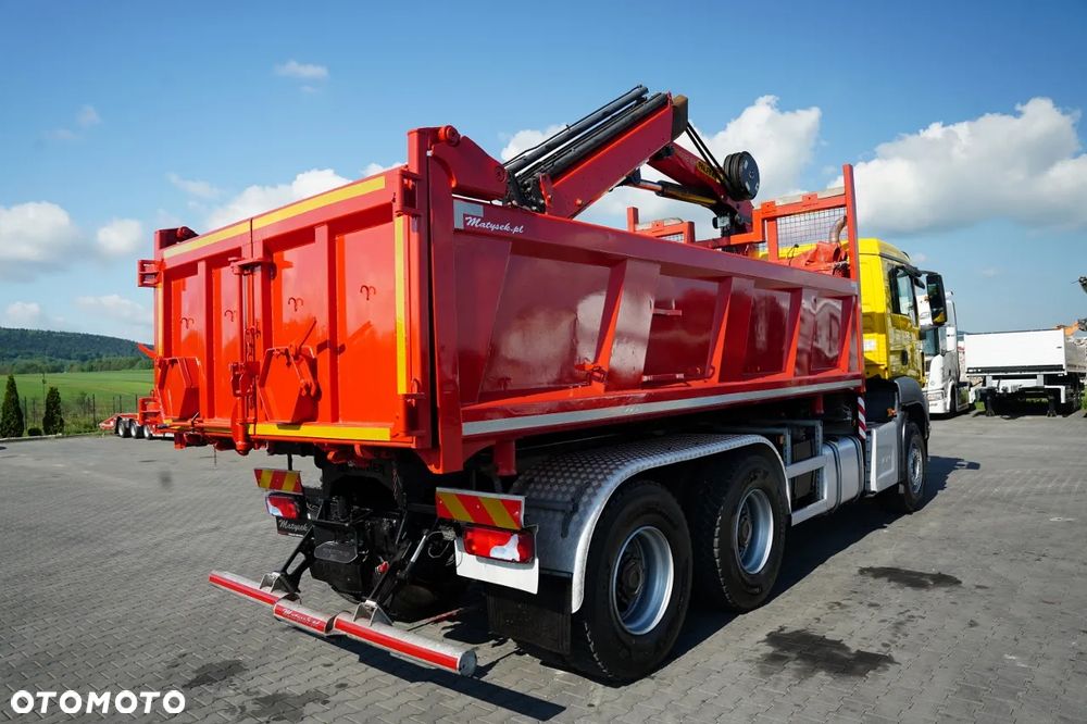MAN TGS 26.420 / 6x4 / WYWROTKA 2 STRONNA / HYDROBURTA / BORDMATIC + HDS PALFINGER 18002 / ROTATOR / PILOT / EURO 6 - 14