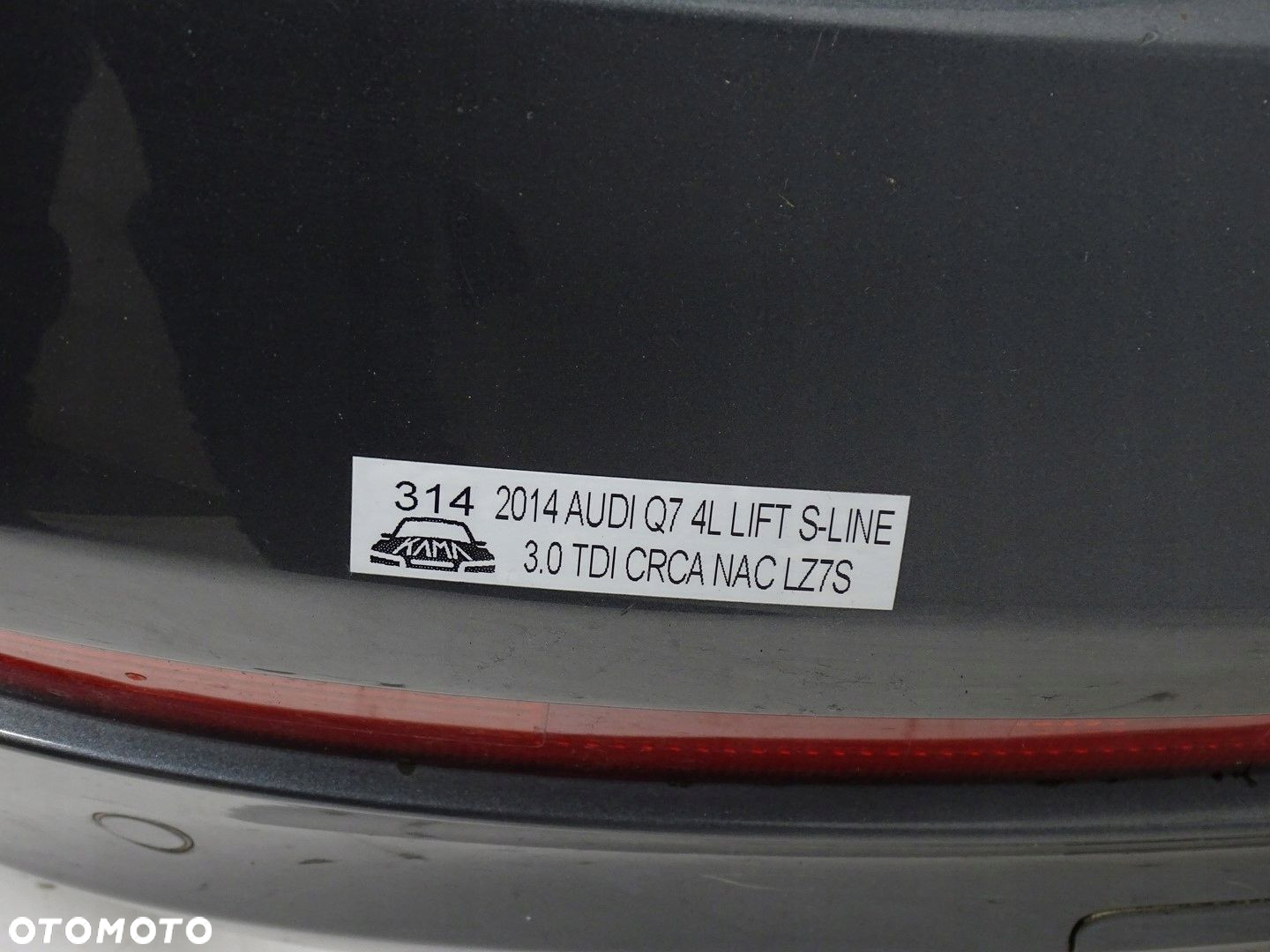 KPL ZDERZAK TYŁ TYLNY POD 4X CZUJNIKI PDC AUDI Q7 4L LIFT S-LINE SZARY LZ7S - 16