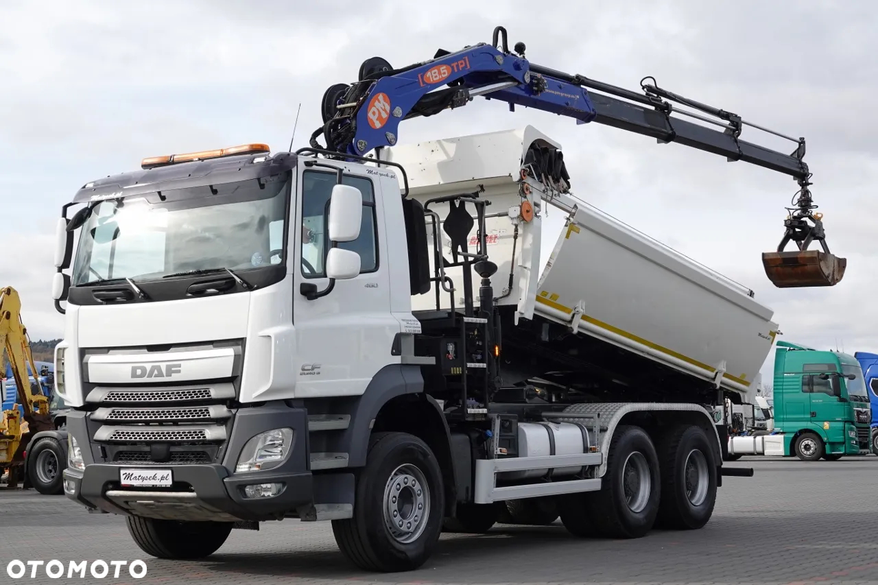 DAF CF 460 / 6x4 / WYWROTKA / HYDROBURTA / + HDS PM 18.5TP wysów: 11 M / STEROWANIE RADIOWE / ROTATOR / ŁYCHA / EURO 6 / 2018 ROK - 2