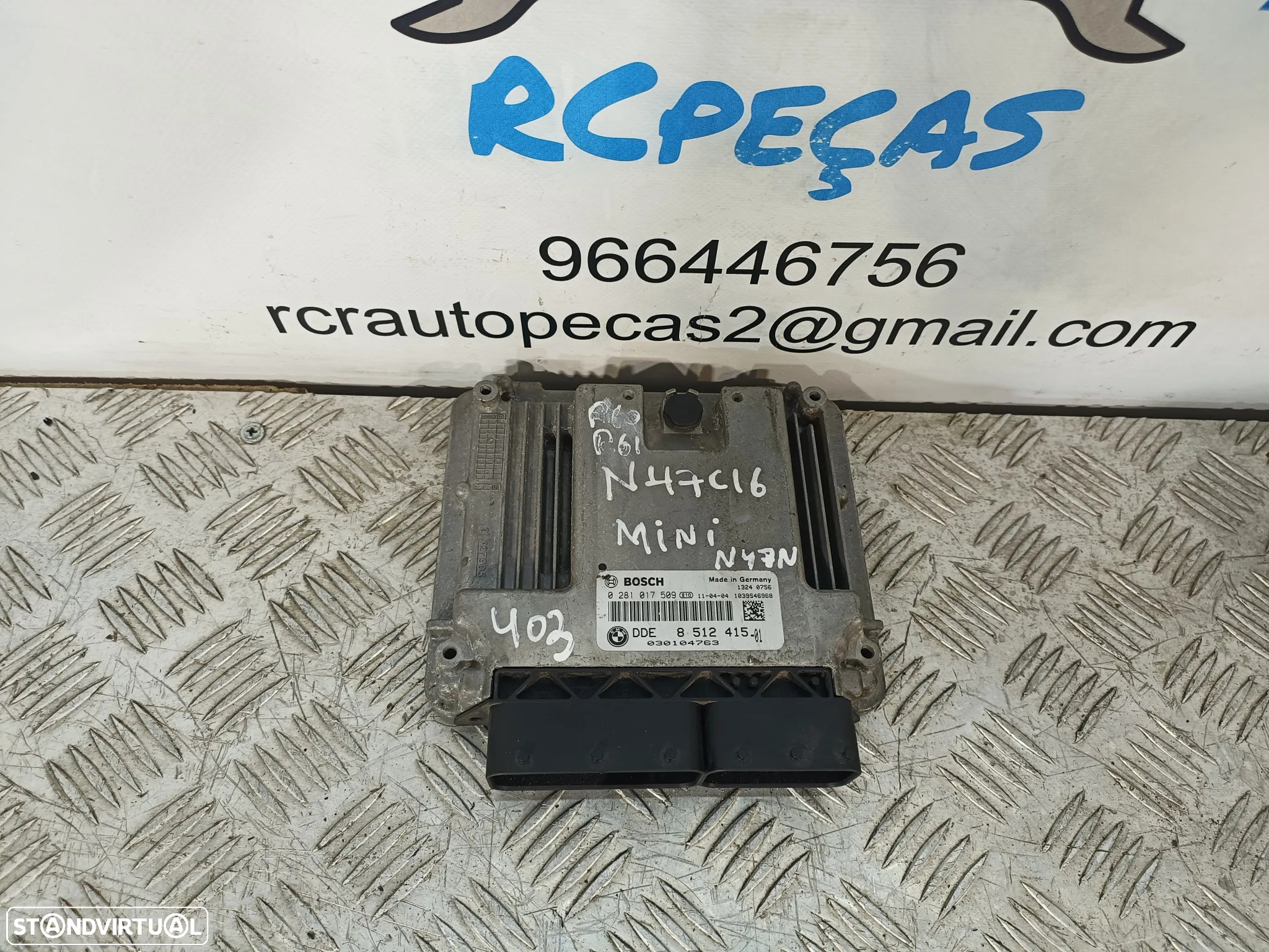 Centralina Motor Original Bosch BMW Mini Cooper One N47C16 N47C20 N47N 8 512 415 / 0 281 017 509 / 8512415 / 0281017509 - 2