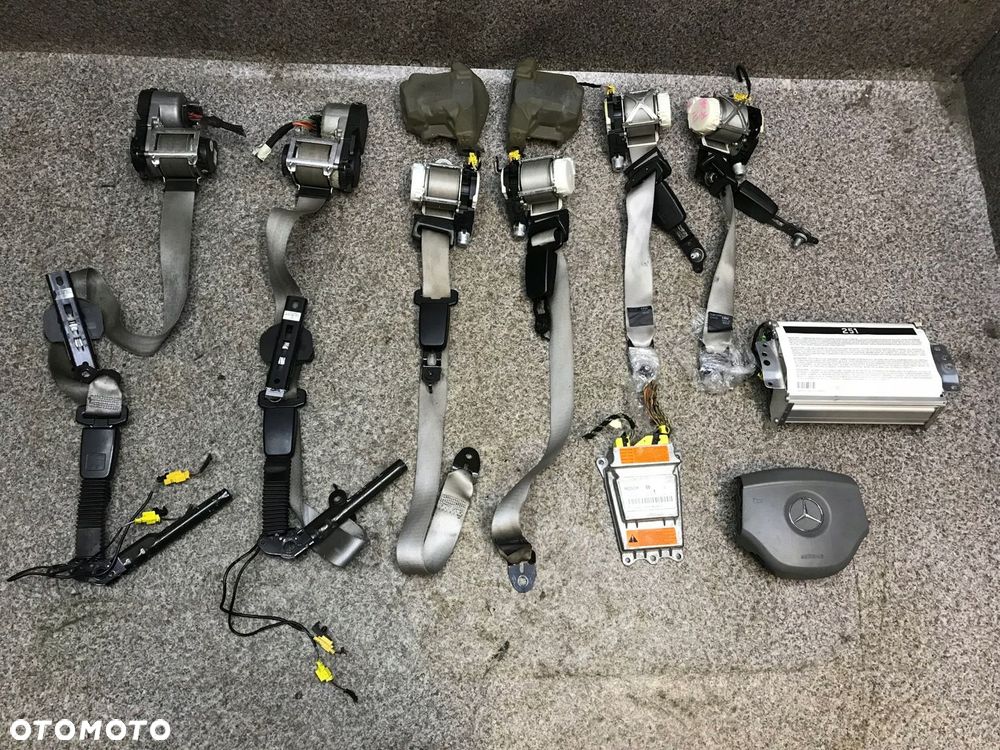 W251 zestaw pasy przod tyl poduszka kierowcy napinacze modul AIRBAG 6 osob - 1