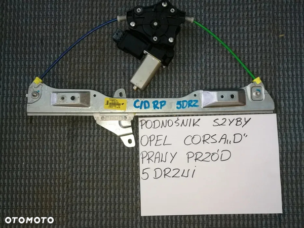 Podnośnik Szyby Opel Corsa D Prawy Przód 5 Drzwi