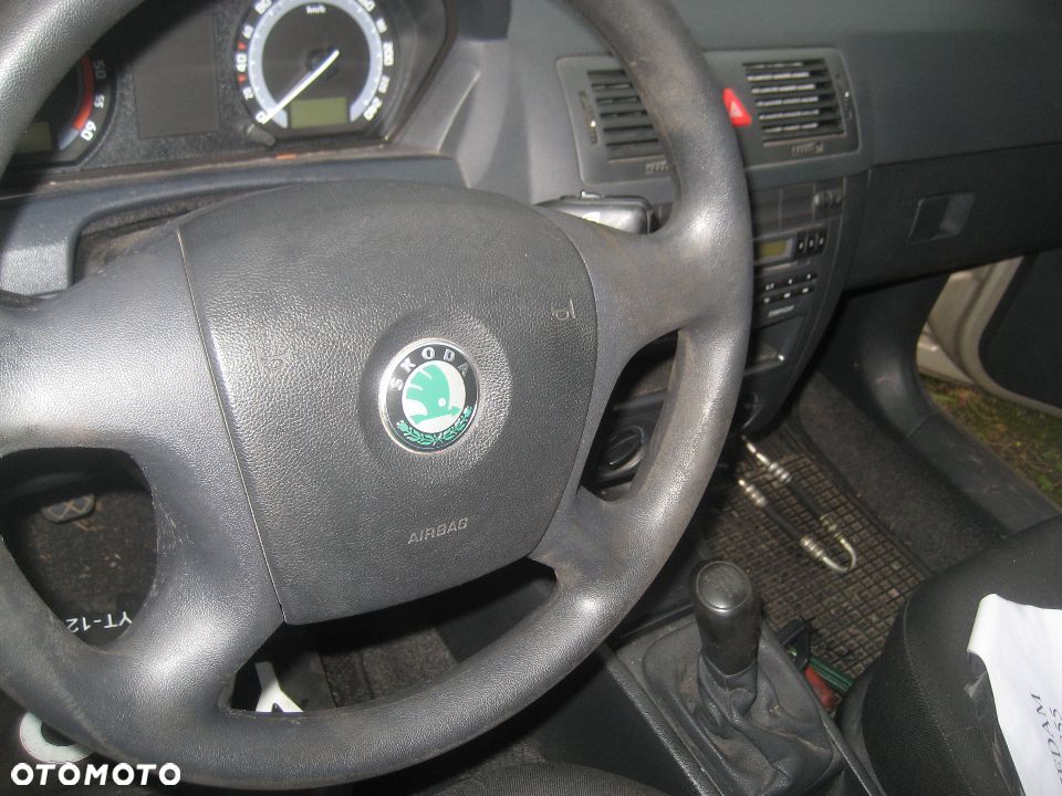 skoda fabia 1 i lift 04-07r deska rozdzielcza konsola 2x poduszki powietrzne airbag - 9
