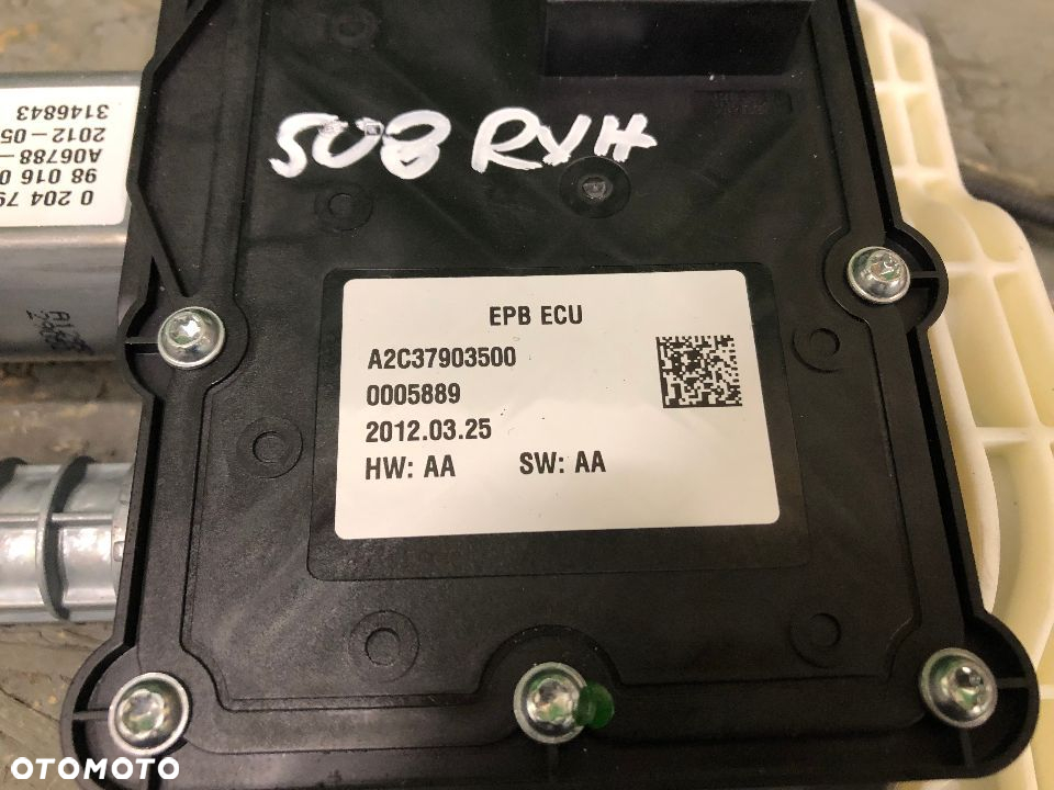 PEUGEOT 508 RXH 2010-2018 MECHANIZM HAMULEC RĘCZNY ELEKTRYCZNY 9801605680 - 2