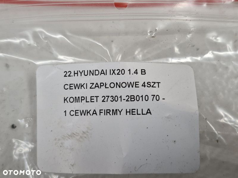HYUNDAI IX20 1.4 B CEWKI ZAPŁONOWE 4SZT KOMPLET 27301-2B010 - 7