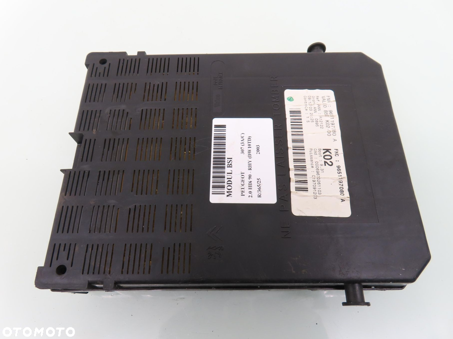 BSI PEUGEOT 307 2.0 HDi 9651197780A 9651197080A - 3