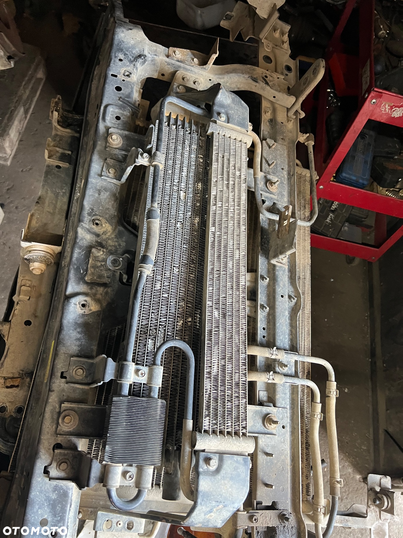 Pas przedni z chłodnicami Nissan Navara d40 lift 3.0 v6 bez chłodnicy wody - 4