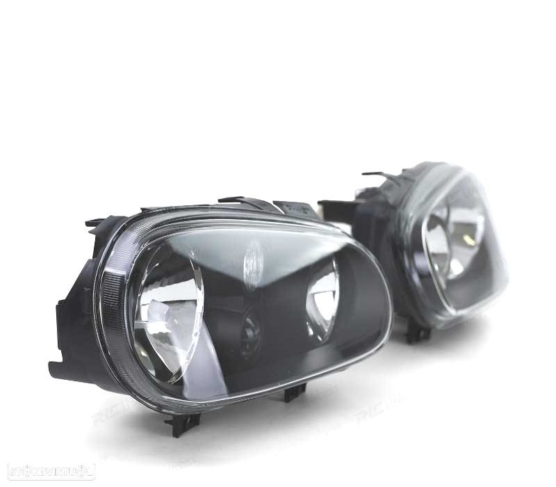 FARÓIS VOLKSWAGEN VW GOLF 4 PRETO BLACK EDITION - 4