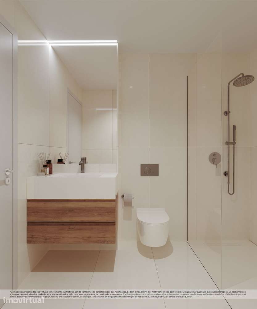 Apartamento T1 Arcozelo a 1.3km Praia Granja Condominio Fechado - Grande imagem: 4/12