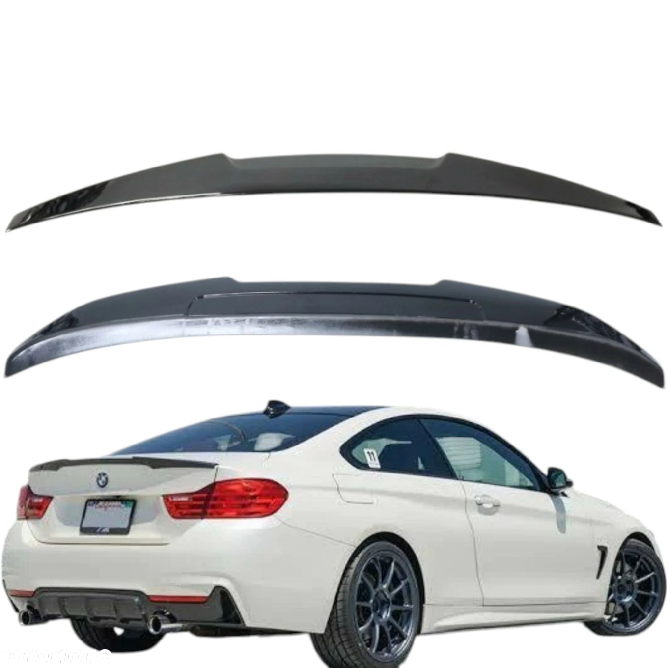 SPOILER BMW F32 F36 LOTKA M4 LOOK CZARNY POŁYSK SPOJLER KLAPY DOKŁADKA - 2