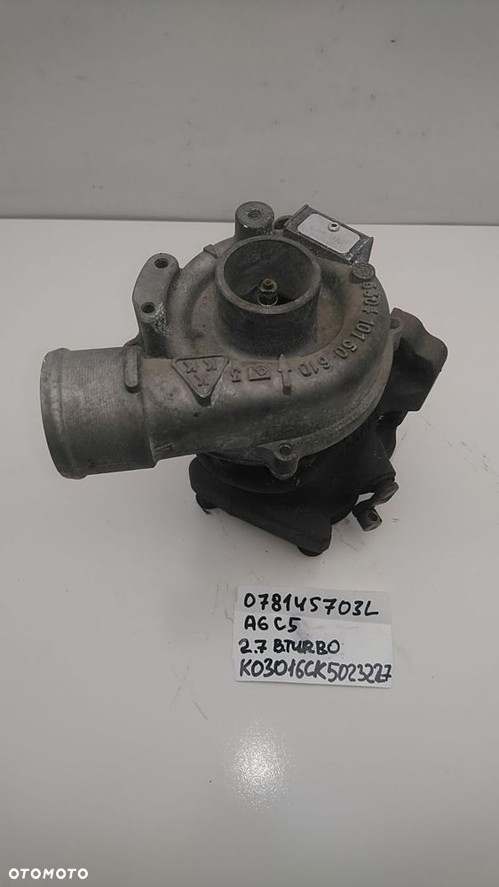 TURBINA 2.7 T V6 230KM 250KM 265KM A6 C5 078145703L K03016CK5023227