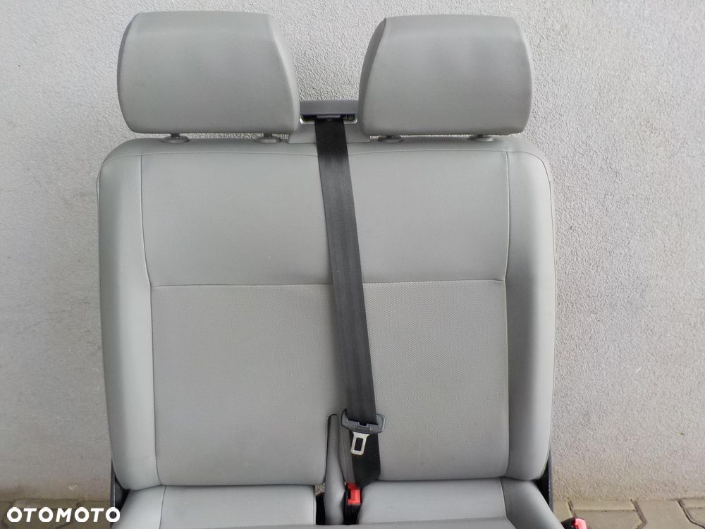 VW T5 FOTEL PODWÓJNY PASAŻERA PRZÓD DWÓJKA DERMA - 5
