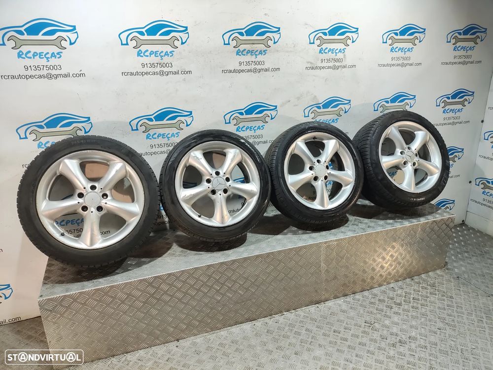 Conjunto Jantes 17 Originais Mercedes Benz Class C W203 7,5J 8,5J ET34 ET36 5x112 - 10