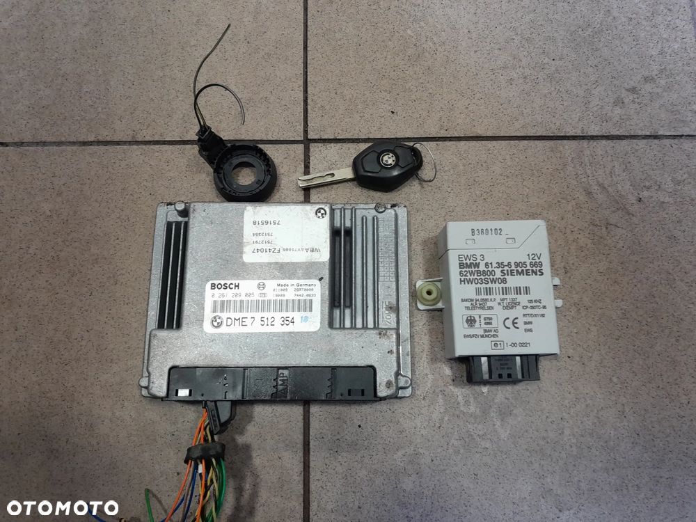 Sterownik silnika zestaw BMW 3 E46 2.0 B N42B20A 7512354 - 3