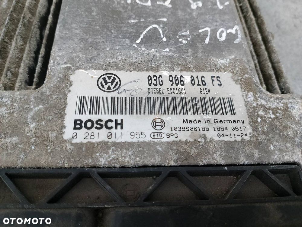 KOMPUTER, STEROWNIK VW GOLF V 03G906016FS  0281011955 1.9 TDI BOSCH - 4