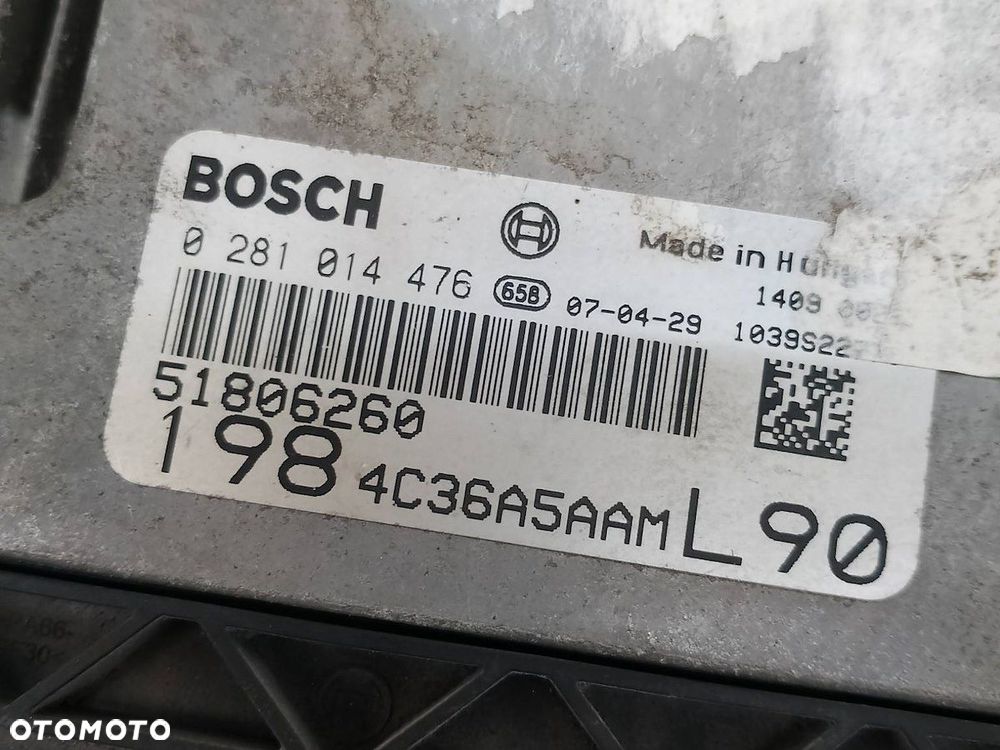 KOMPUTER, STEROWNIK FIAT BRAVO II 51806260  0281014476 1.9 JTD BOSCH - 4
