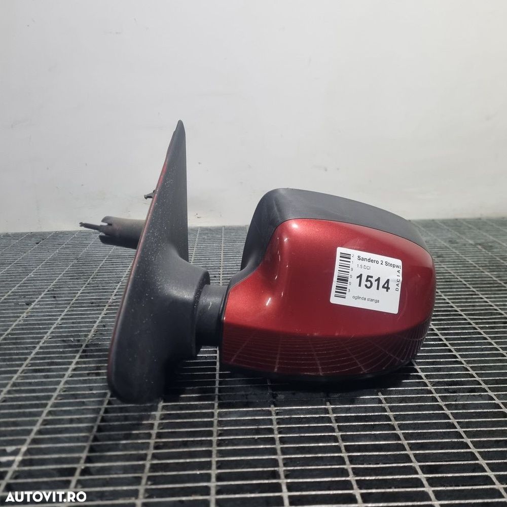 Oglinda stanga Dacia Sandero 2 Stepway 2012 - 2016 4 Usi Rouge de Feu TEB76 (1514) Fără ... - 1