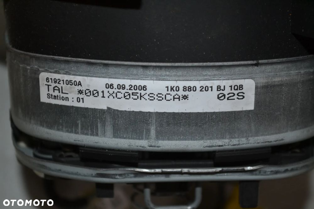 VW PASSAT B6 GOLF V CADDY JETTA POLO PODUSZKA POWIETRZNA AIRBAG W KIEROWNICĘ 1K0880201BJ - 3