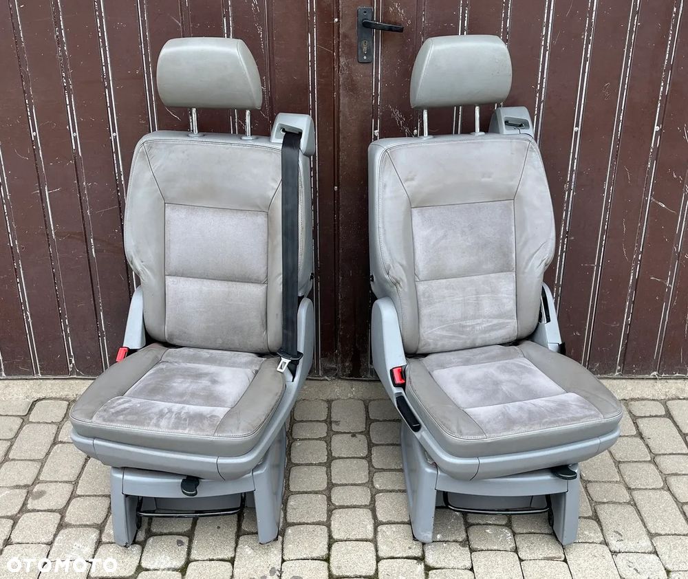 FOTEL OBROTOWY KAPITAŃSKI TYŁ TYLNY DRUGI RZĄD 2 ALCANTARA VW T5 LIFT T6 CALIFORNIA CAMPER MULTIVAN EU - 1