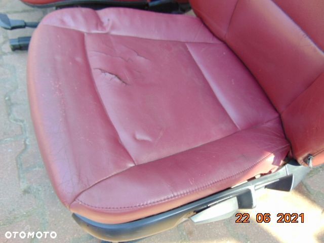 BMW 1 E88 CABRIO czerwone FOTELE SKÓRA skórzane - 9