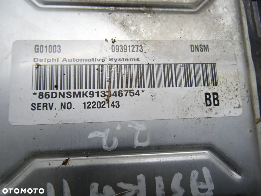 OPEL ASTRA II BERTONE  2.2B KOMPUTER STEROWNIK SILNIKA 09391273 12202143 - 3